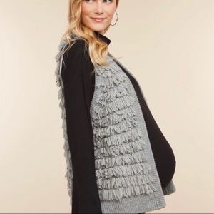 NWT Jessica Simpson Maternity Vest sweater Gray NEW Pregnancy